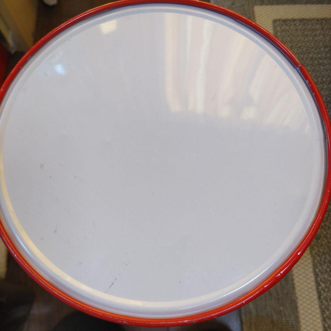 不二家ペコちゃん　ブリキ缶ゴミ箱　昭和レトロ