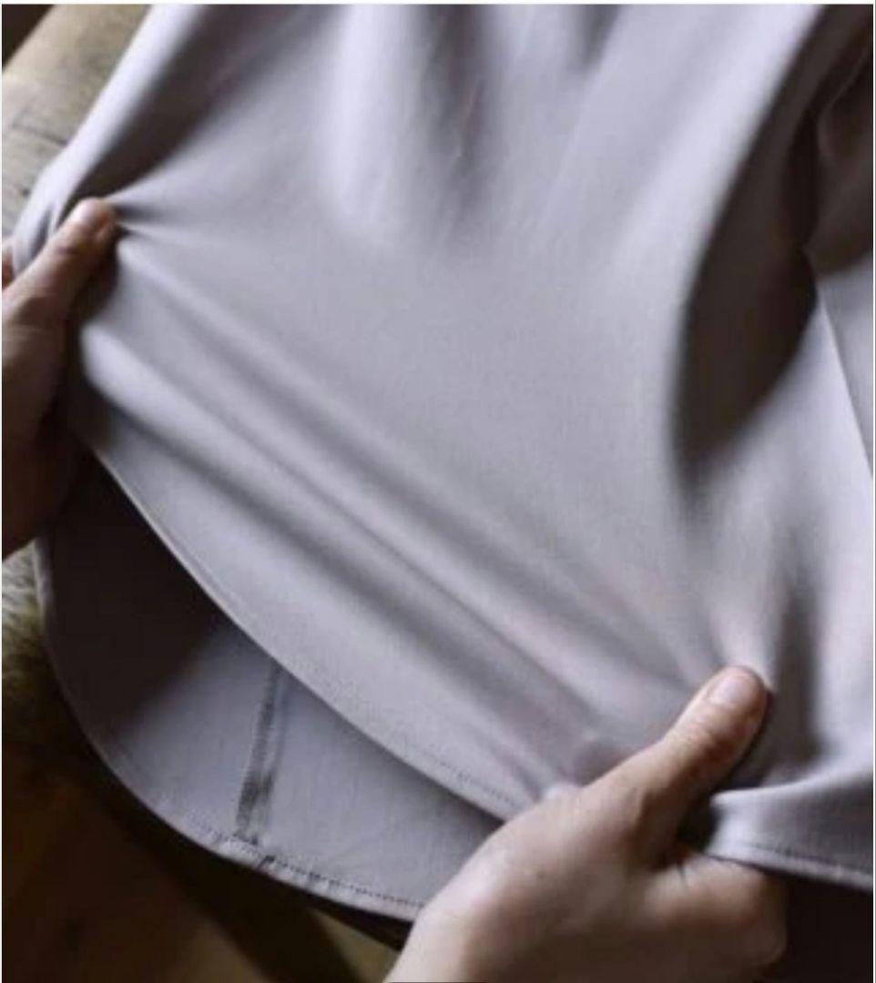 アワーホーム　胸もと切り替えロングシャツ