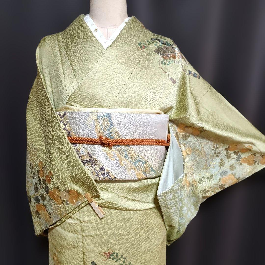 新春セール！訪問着フルセット 金銀彩 しつけ糸付き