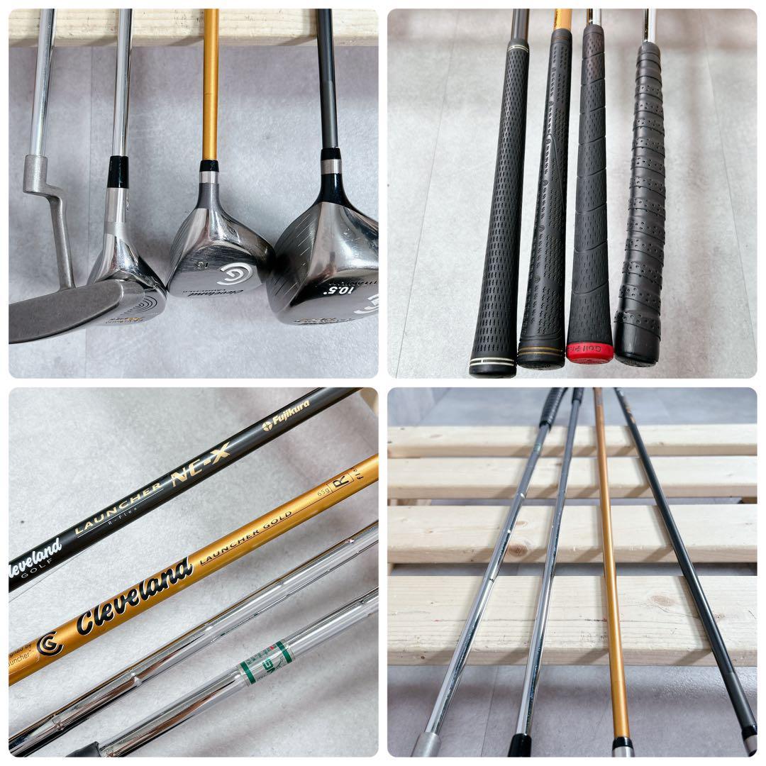 X931 クリーブランド 他 メンズ ゴルフ クラブ セット 13点 黒 赤