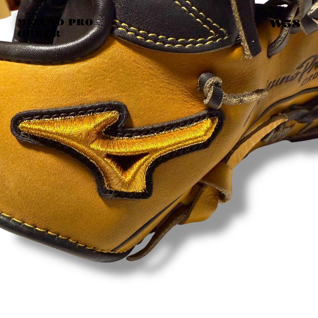 希少品！ MIZUNO PRO ミズノ プロ オーダー グローブ グラブ 黒 金