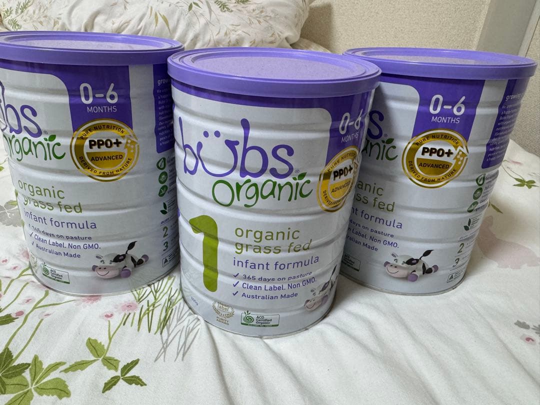 bubs organic 粉ミルク 0-6ヶ月用 3缶セット 値下げしました‼️