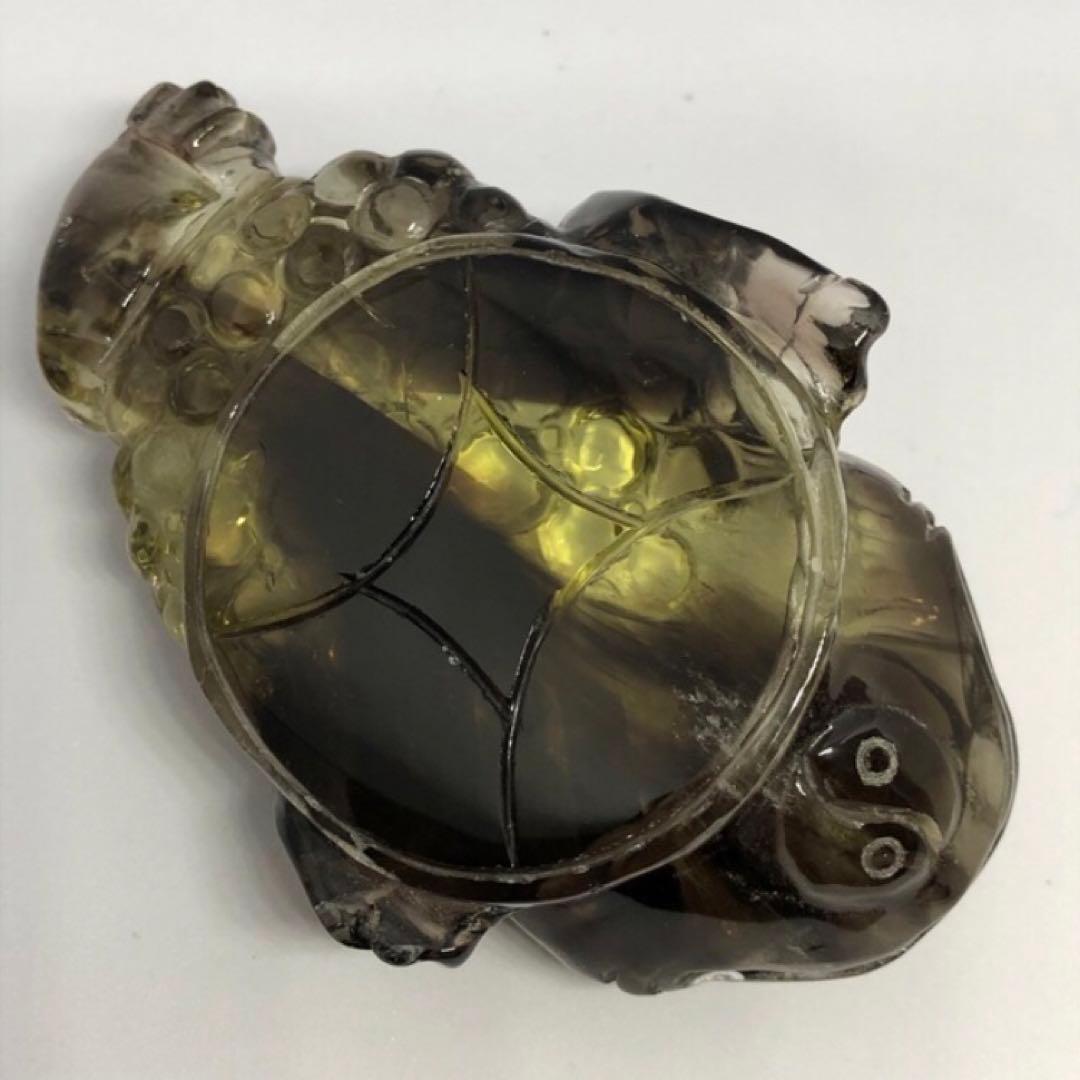 3本足のカエル　金運　レモンクオーツ　三脚蟾蜍　風水　レア