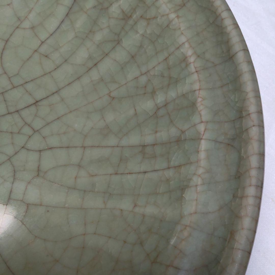 元～明、龍泉窯青磁大盤。