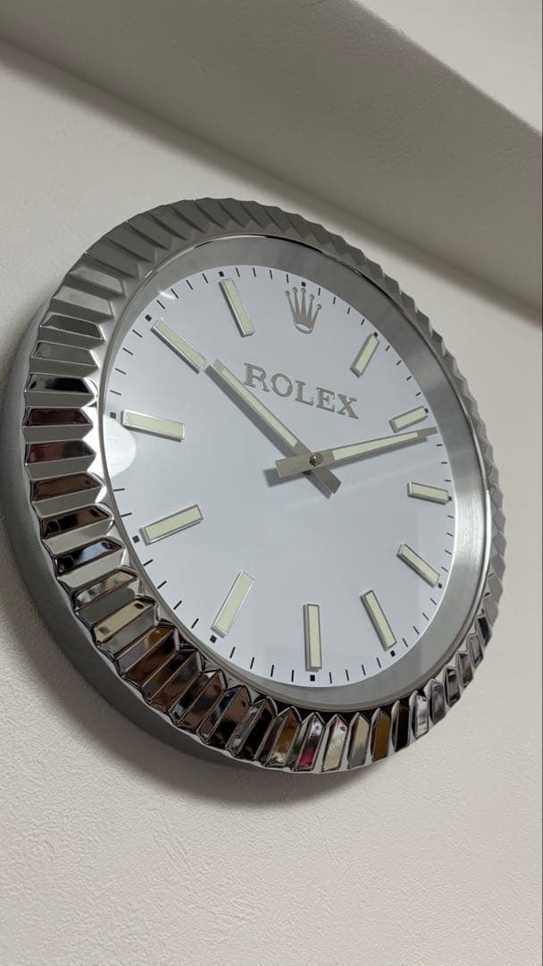 週末限定セール　希少　新品 ロレックスデイトジャスト 掛け時計　シルバー