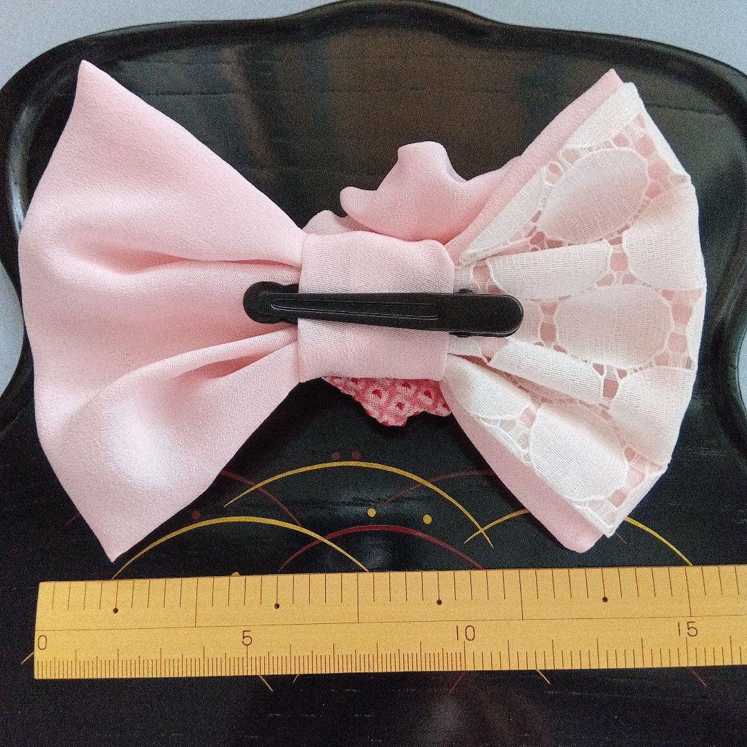 【七五三No.40】レースりぼん（淡桃☓レース）