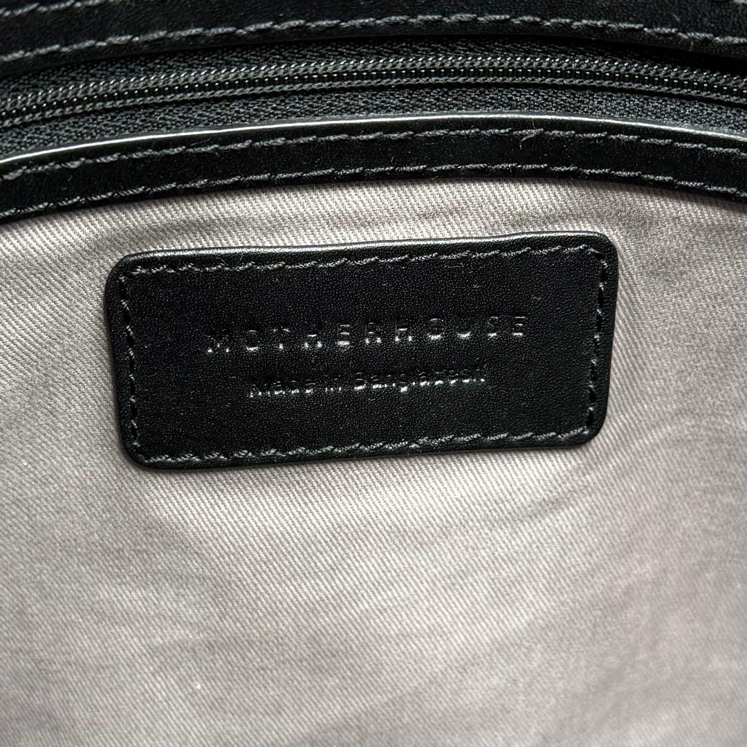 MOTHER HOUSE ブライト ワンショルダーバッグ 牛革 レザー 黒