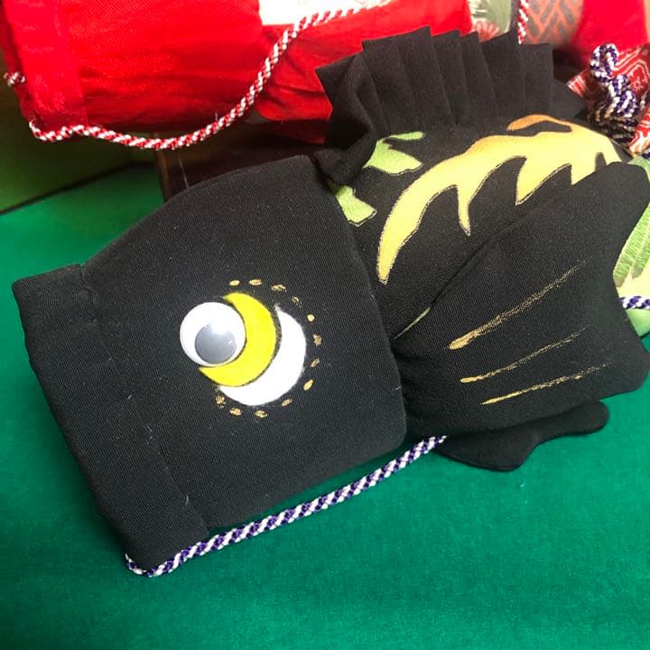 鯉のぼりペア　赤黒こいのぼり　こどもの日　端午の節句　古布幟