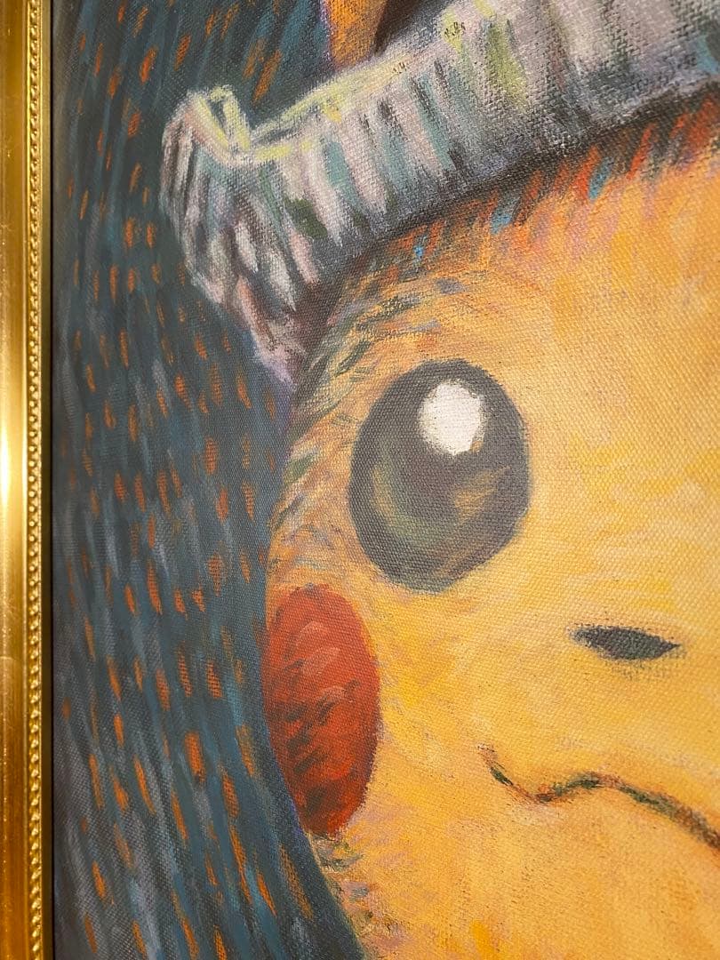 ゴッホピカチュウ キャンバス XL 95×75 金枠 xl