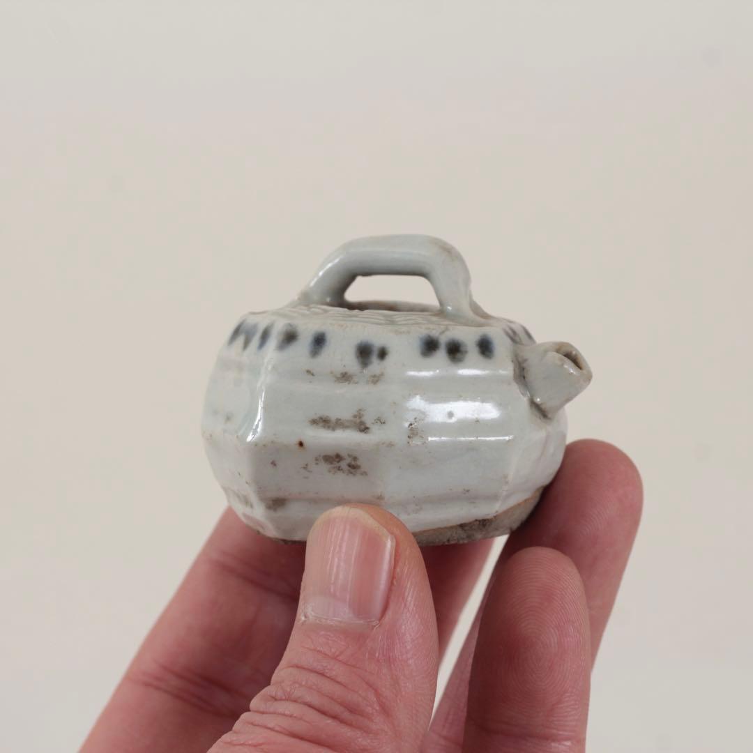 染付 八角 水滴 古道具 アンティーク 文具