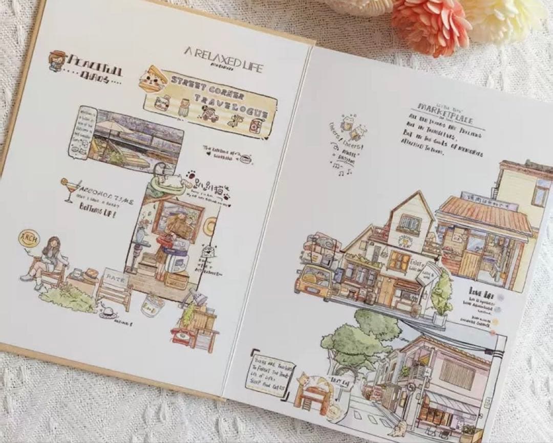 醒醒文创《小巷人家》海外マスキングテープ　マステ 【2384】