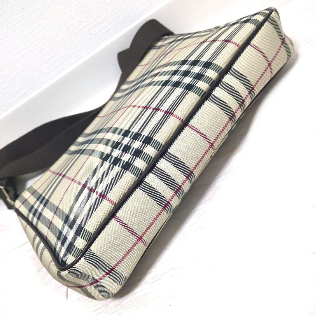 【美品】BURBERRY ノバチェック キャンバス レザー コンビ ショルダー