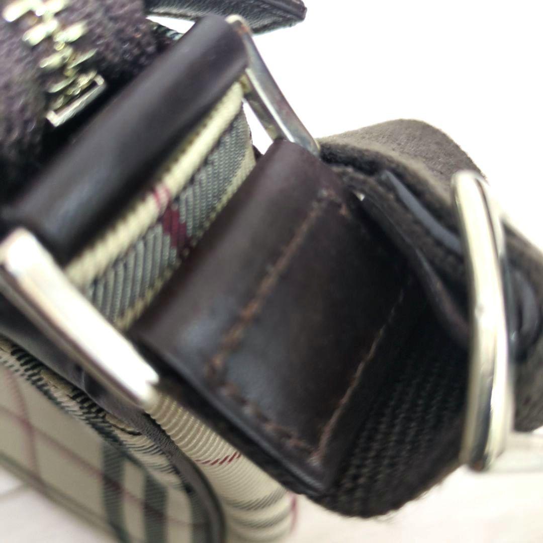 【美品】BURBERRY ノバチェック キャンバス レザー コンビ ショルダー