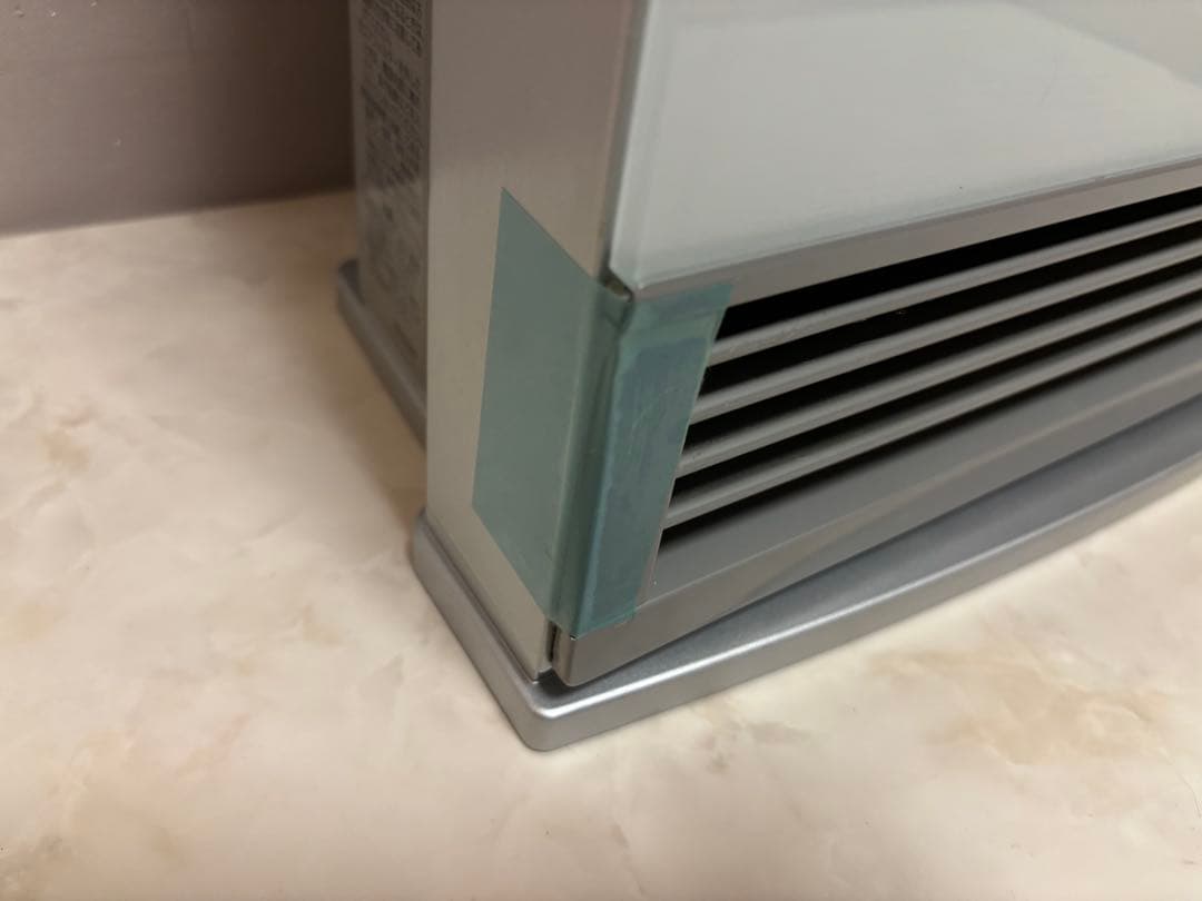 ノーリツガスファンヒーター ホワイト 3mガスホース、取扱説明書付き