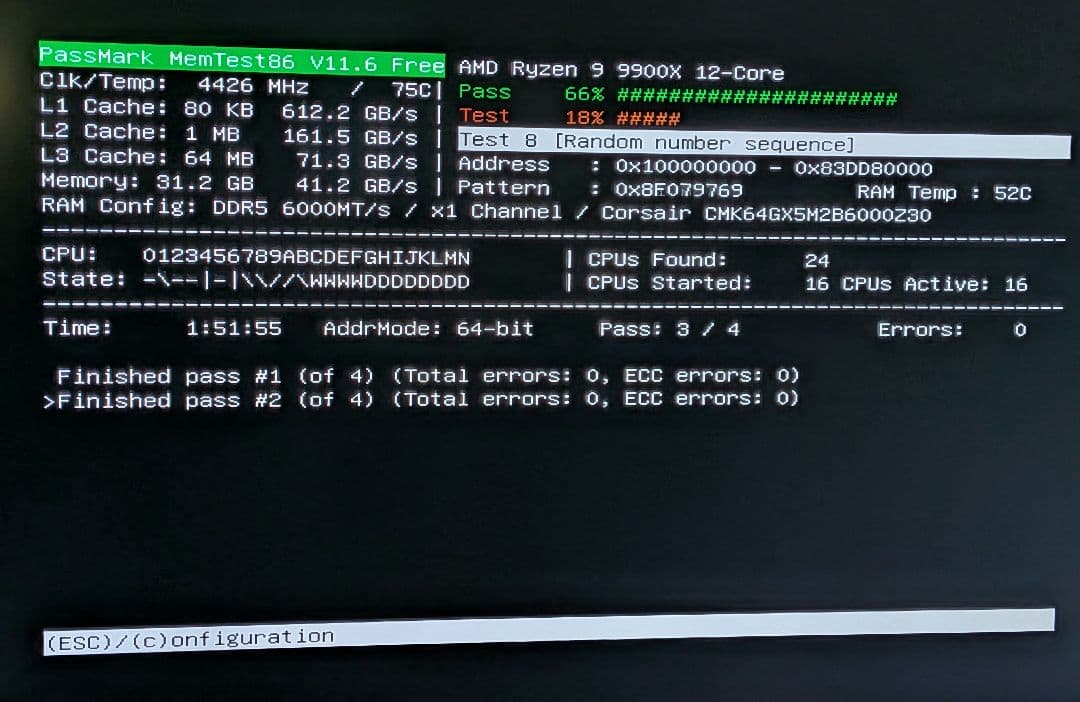 CORSAIR VENGEANCE DDR5 64GB 6000MHz片方訳あり