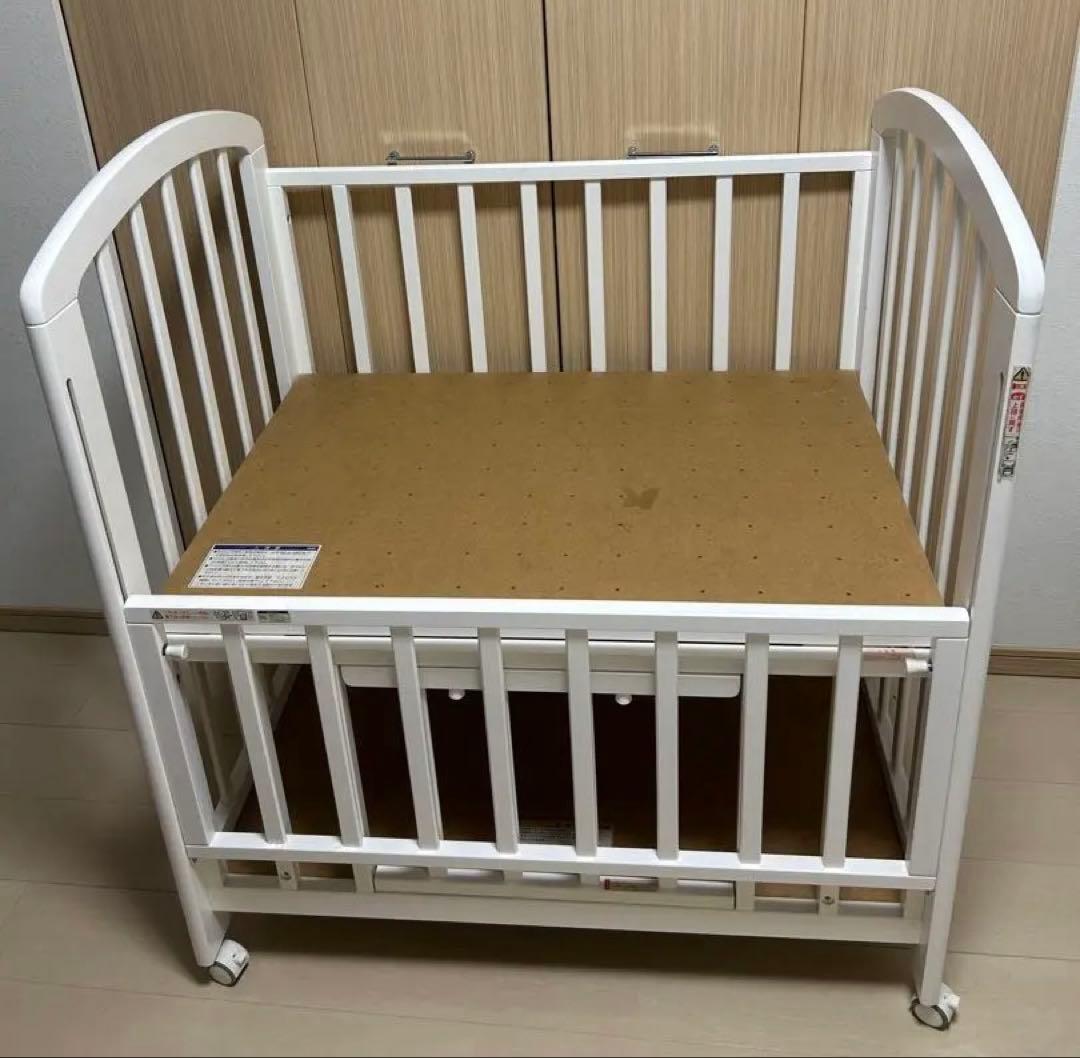 【送料込】KATOJI ミニベビーベッド　ハイタイプ　マットレス・シーツ付