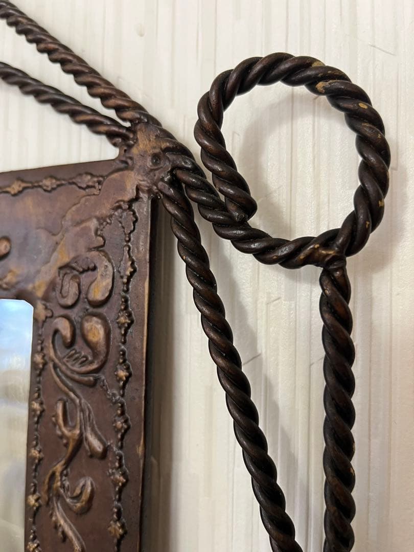 アンティーク 鏡 アイアン 金属加工