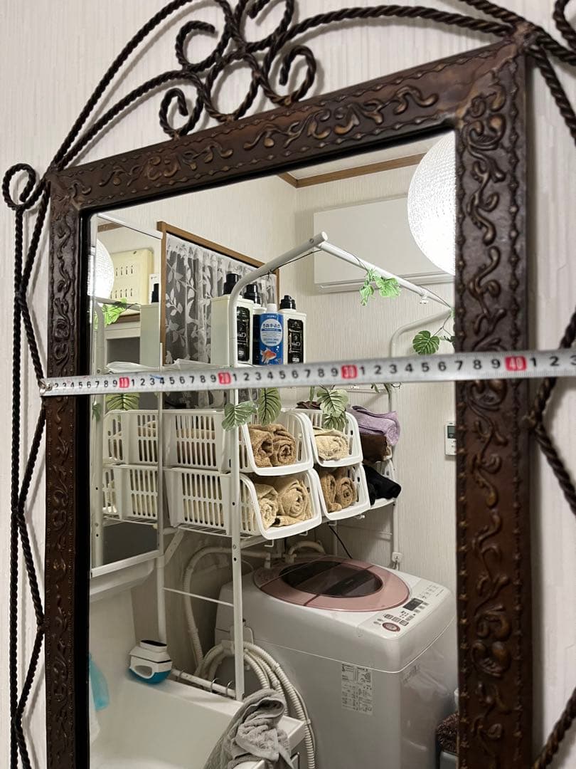 アンティーク 鏡 アイアン 金属加工