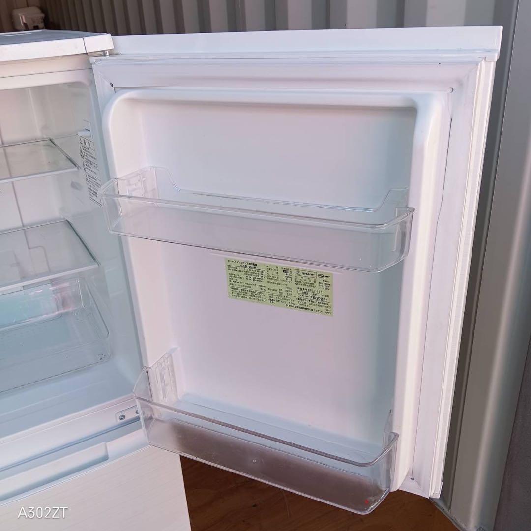 A66★2021年製★シャープ　冷蔵庫　右.左開き　ホワイト　一人暮らし　洗濯機