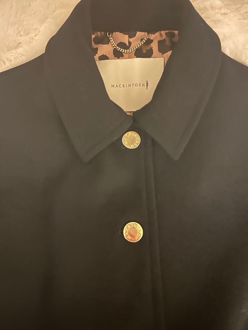《サイズ8》マッキントッシュ　ハンビー　レオパード　ゴールドボタン