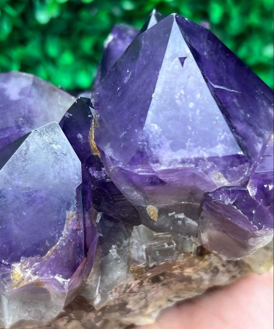 レア★コンゴ産アメジストクラスター　木台付き　大結晶 パワーストーン　浄化