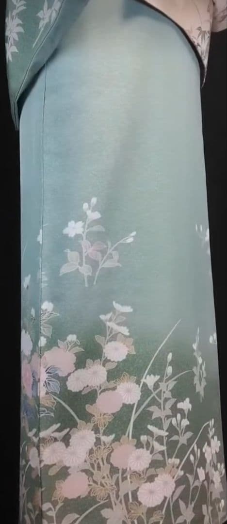 NO384 　売約済み　躾付き　友禅正絹　訪問着フルセット　正絹長襦袢付き