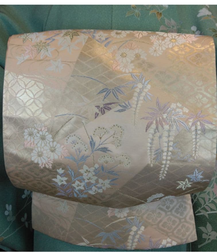 NO384 　売約済み　躾付き　友禅正絹　訪問着フルセット　正絹長襦袢付き