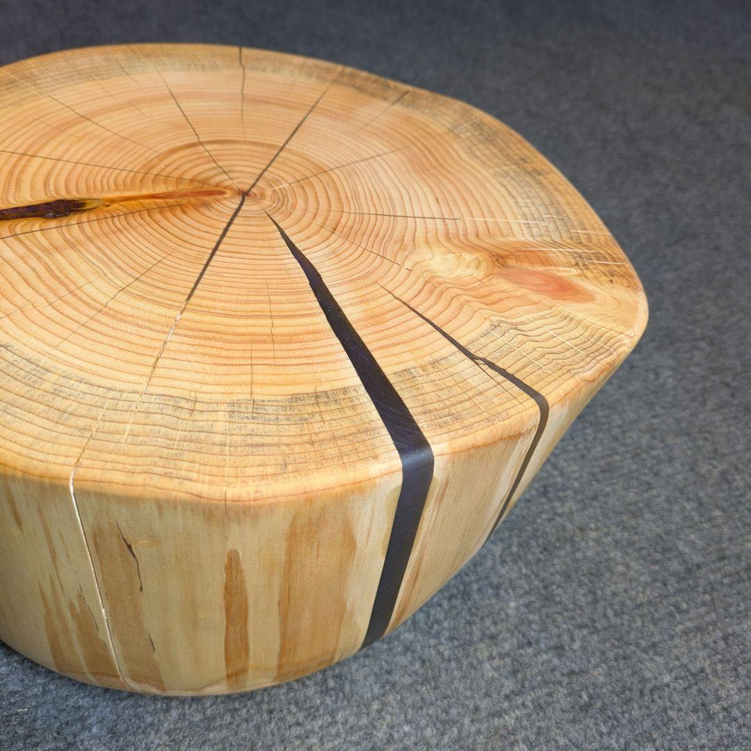 檜　丸太　輪切り　高さ約15㎝