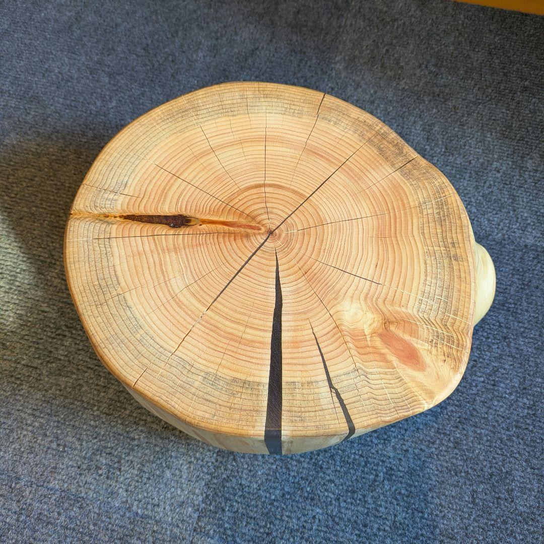 檜　丸太　輪切り　高さ約15㎝