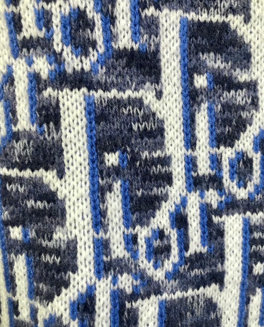 本物 DIOR ディオールSHAWN Oblique ウール ニット ベスト L