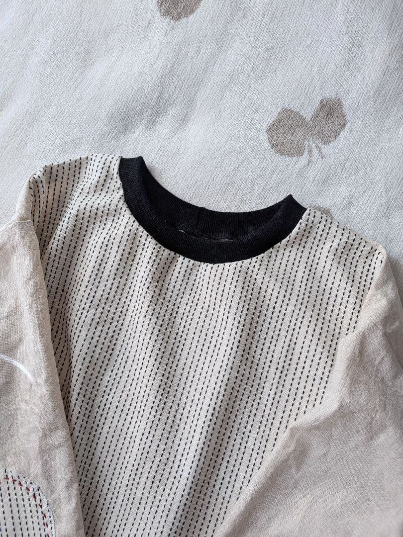 プルオーバー☆刺し子織り生地　ハンドメイド