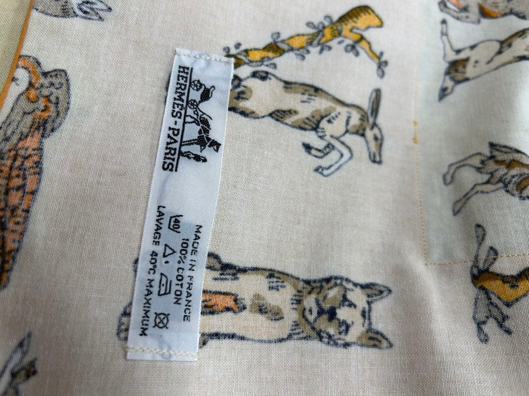 HERMES テーブルクロス 動物柄