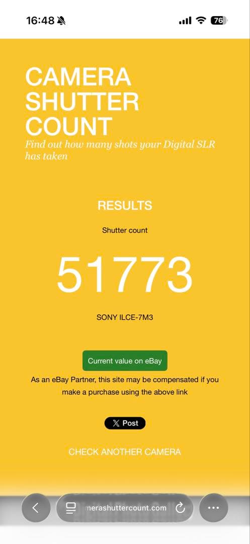 SONY α7iii 本体(数51,733) ILCE-7M3