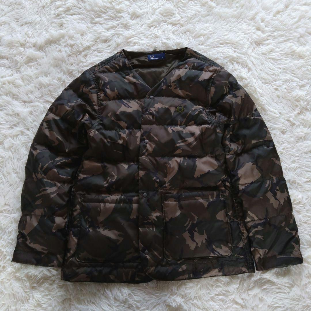 フレッドペリー　迷彩ダウンライナー付 モッズコート　フィッシュテールF2562