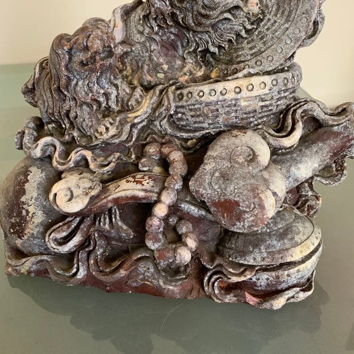 サンゴ礁 彫り物 置物