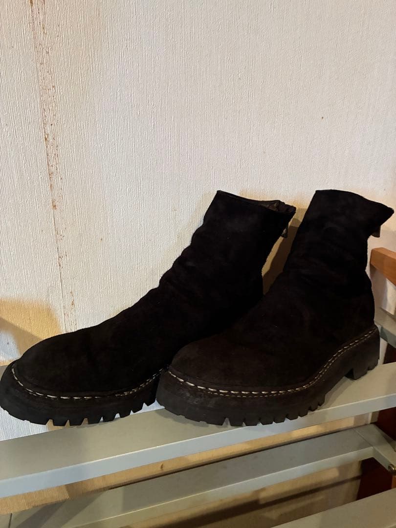 GUIDI 796V_N HORSE REVERSE LINED（BLK T)