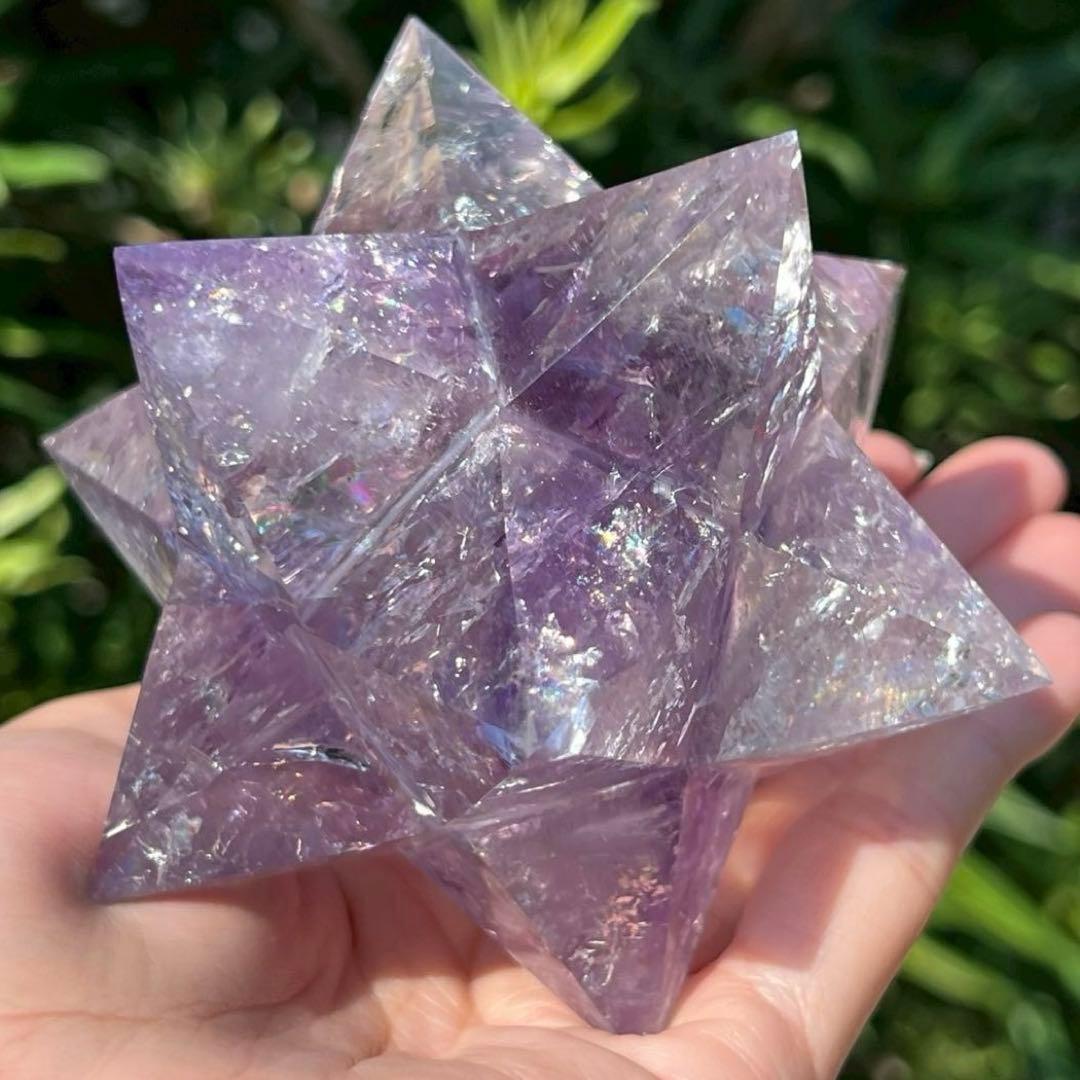 ✳️専用‼️☆価値ある逸品☆透明度と美々クラック☆究極形状☆アメジスト アステロイド