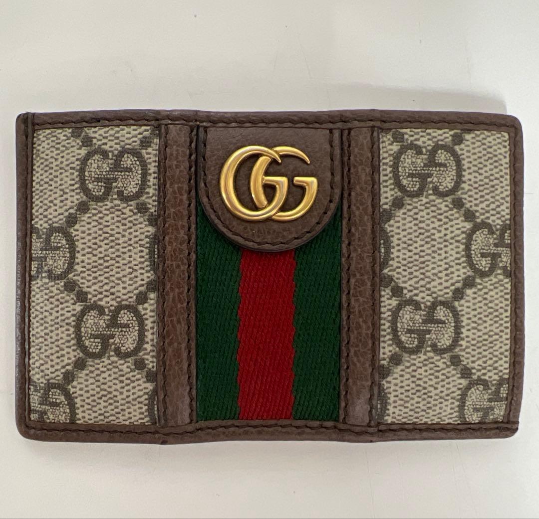 【訳あり】 グッチ GUCCI GGキャンバス 名刺入れ カードケース