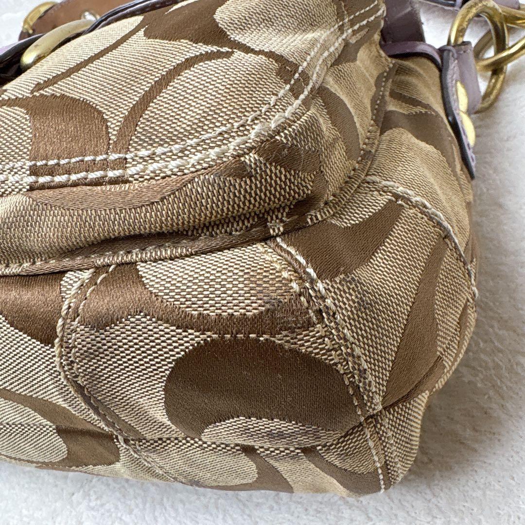 【希少✨】コーチ ソーホー ハンドバッグ パープル アクセサリーポーチ