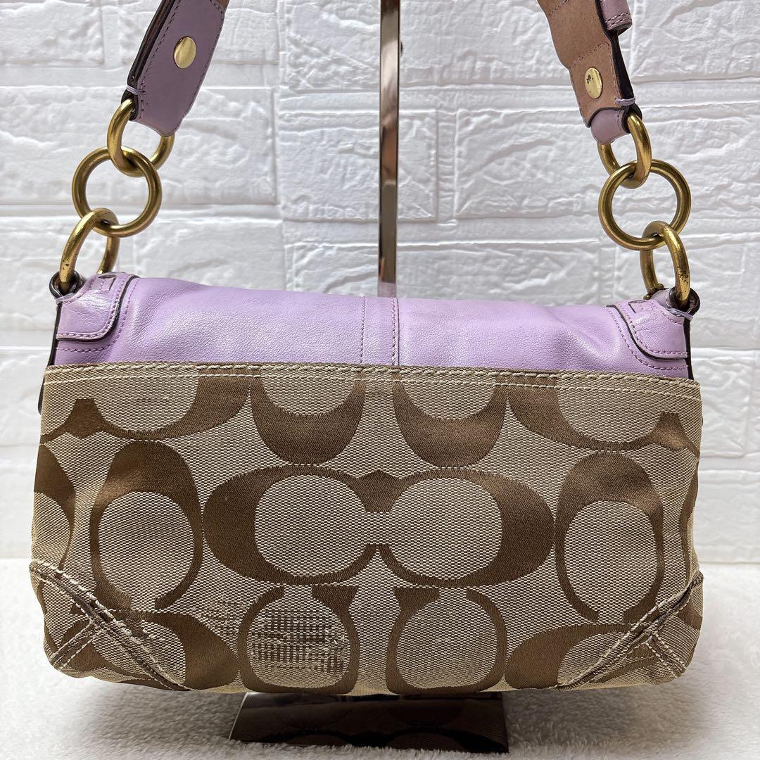 【希少✨】コーチ ソーホー ハンドバッグ パープル アクセサリーポーチ