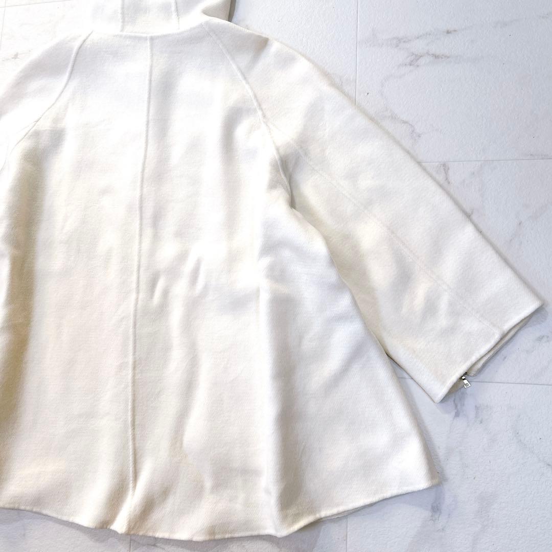 美品 CADUNE 川上桃子コラボ フード付きポンチョコート 36 袖2WAY