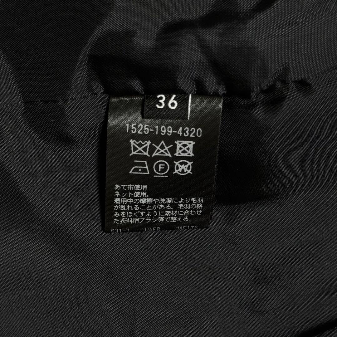 ユナイテッドアローズ　W メタル ノーカラー ショートコート　ブラック　36