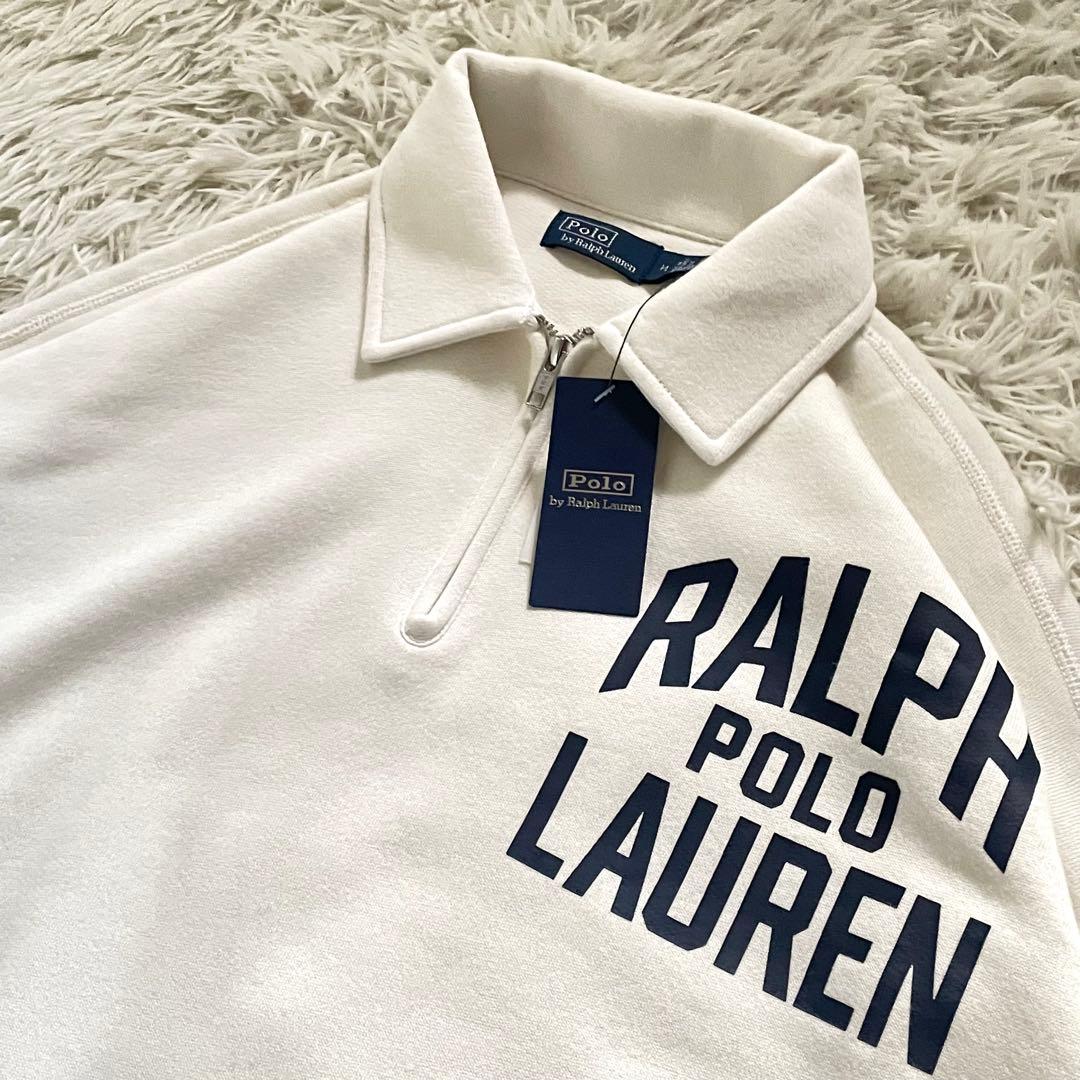 【未使用】ポロバイラルフローレン スウエットトレーナー ハーフジップ 裏起毛 M
