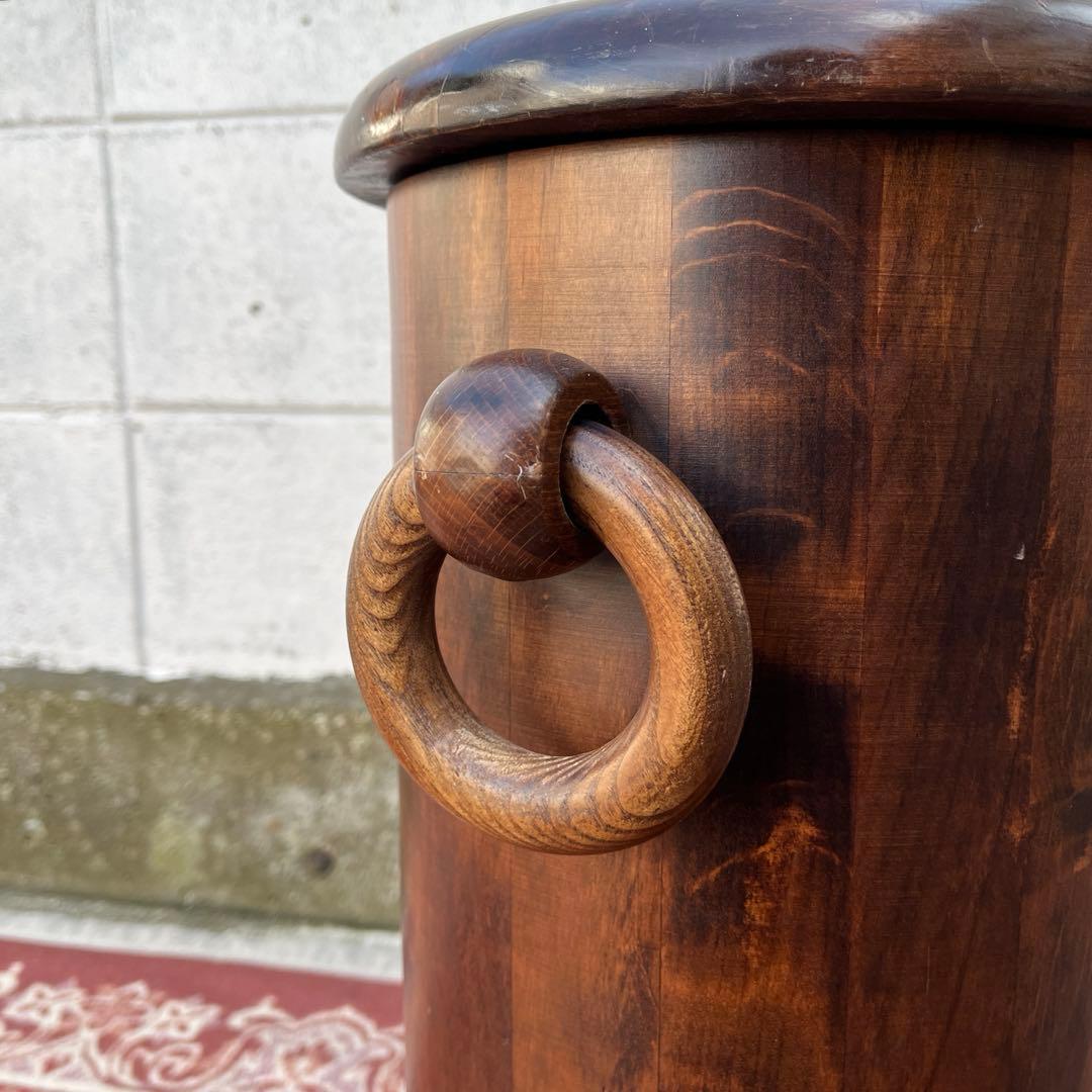 イタリア製◾️ Domain ドマン 木製無垢材 スツール 蓋付き収納 木製家具