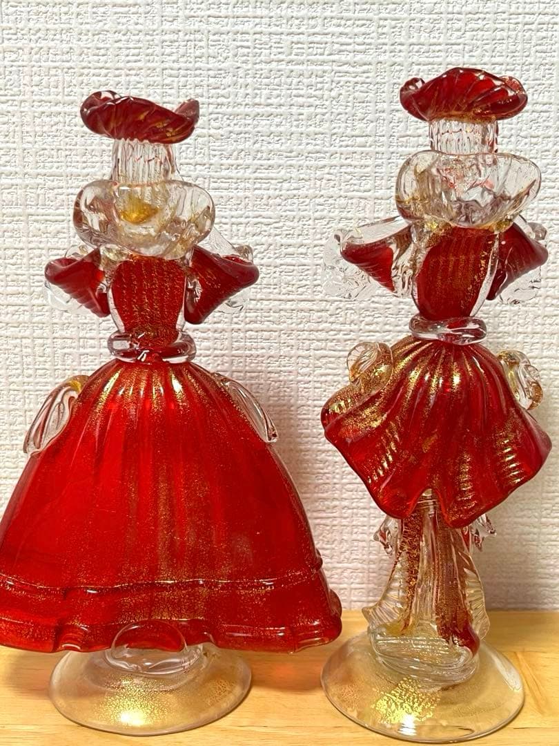 【希少・美品】ベネチアンガラス フィギュリン 人形 ヴェネチアン アンティーク