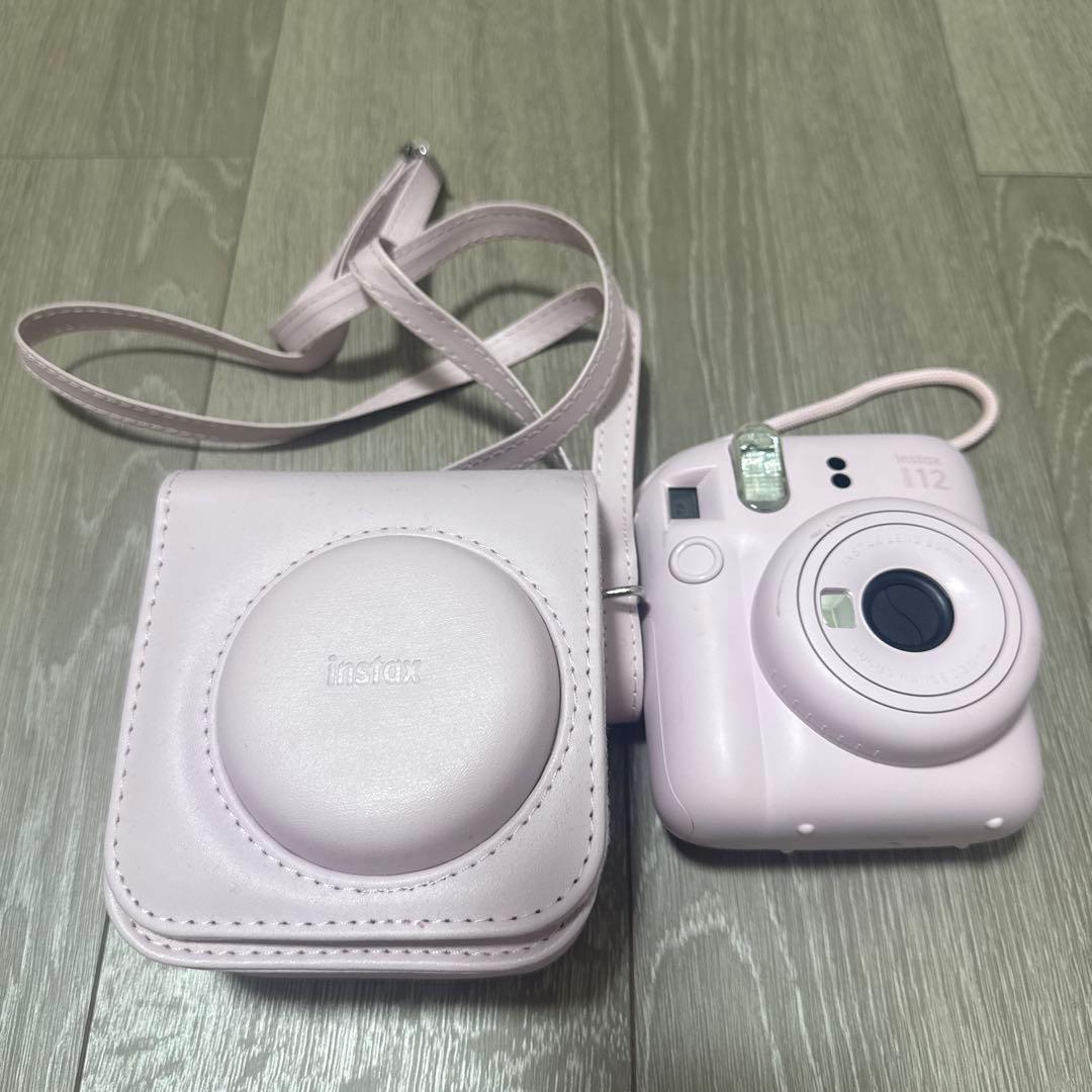 instax mini 12ピンク ケース&フィルム&落書き用ペン6本付き