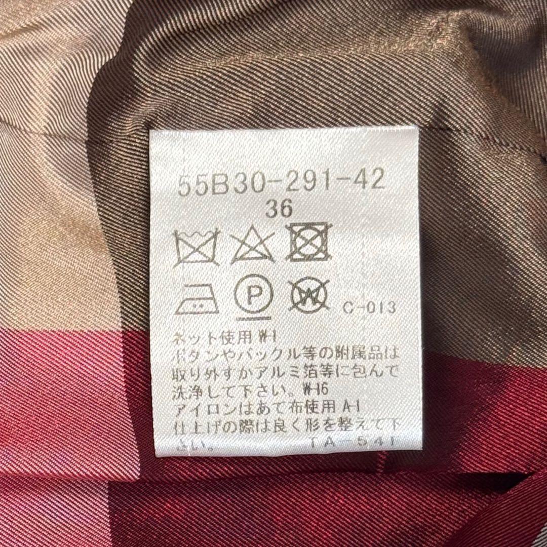 ブルーレーベルクレストブリッジ シングルウールコート ベージュ 36S メルトン