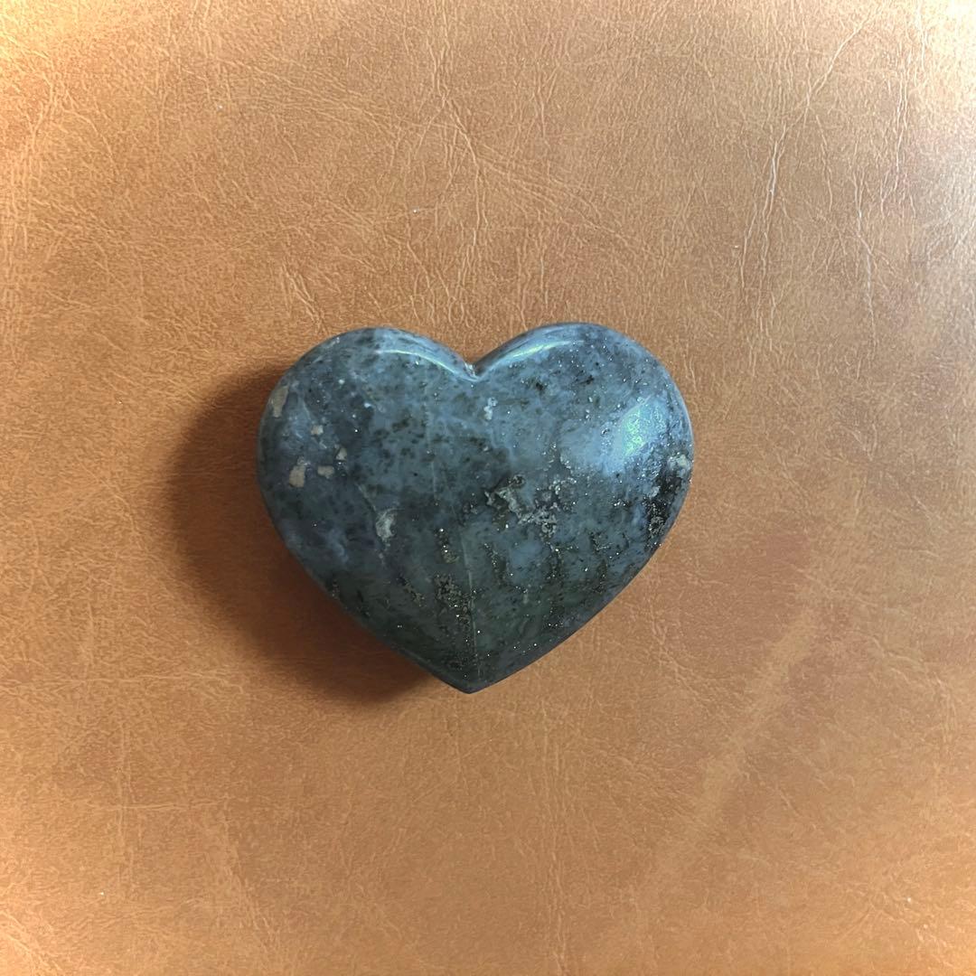 マーカサイト&セレナイト 生命の木 集中力と癒し ハート型 天然石 約5cm