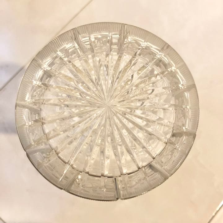 #35 ボヘミア　ガラス　花瓶　花器　Bohemia ハンドカット　クリスタル