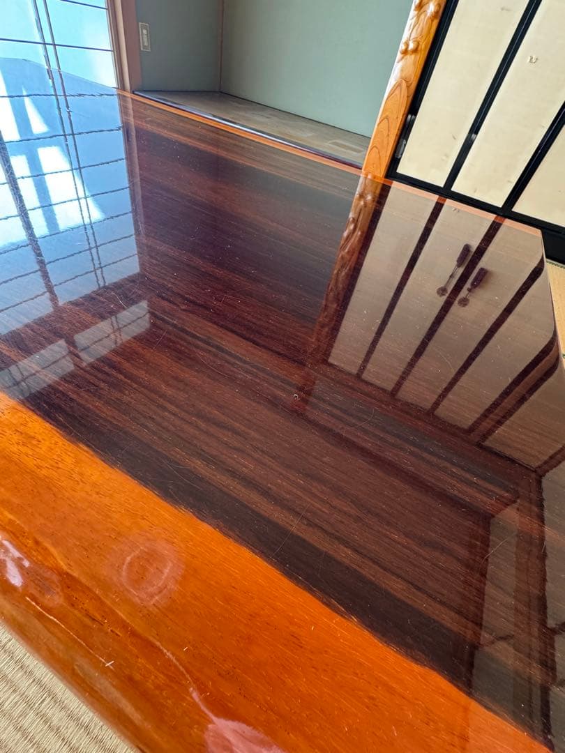 【引き取りok】座卓　高級テーブル　昭和レトロ　一枚板